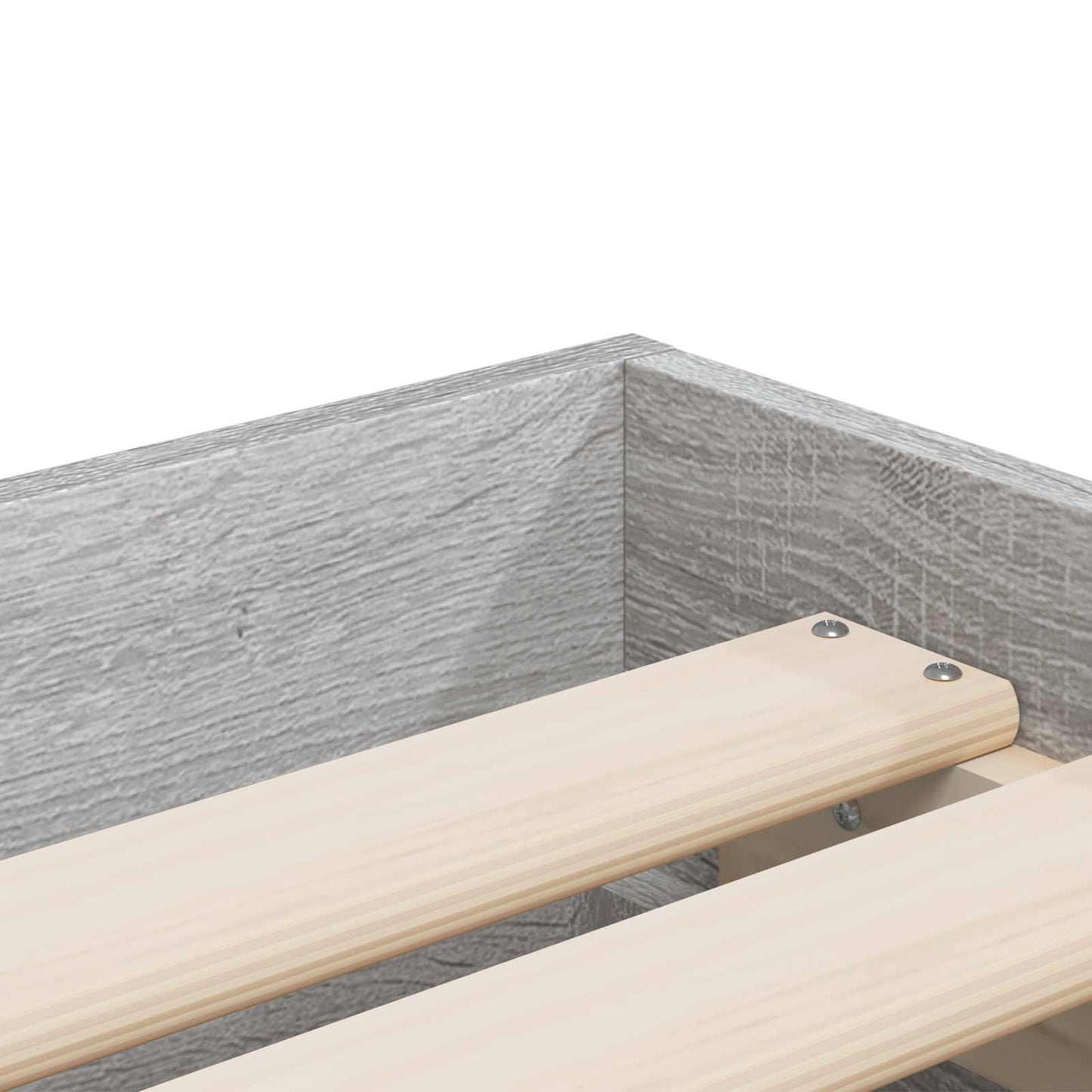 Bed Frame with Storage with Drawer Concrete Grey 80 x 200 cm