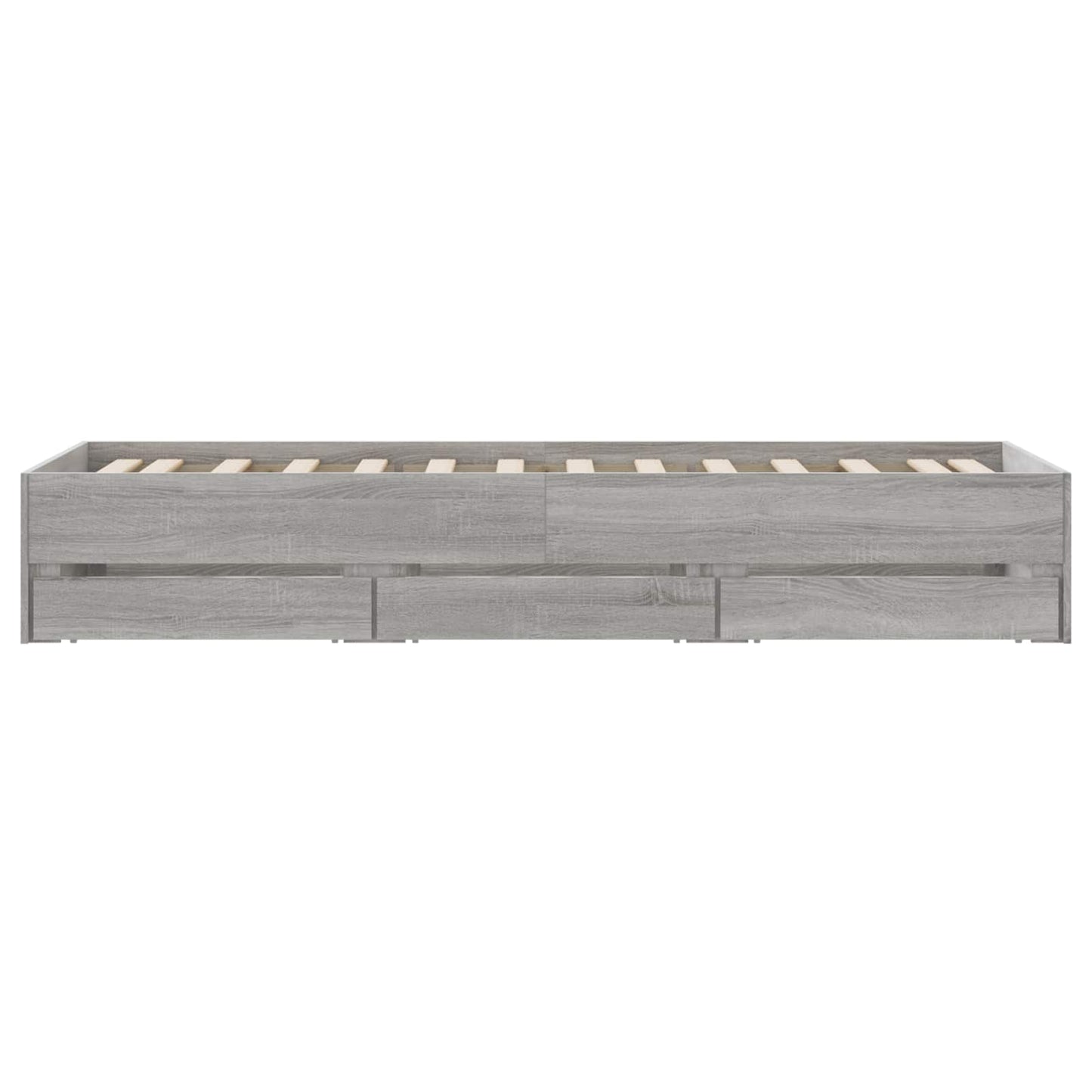 Bed Frame with Storage with Drawer Concrete Grey 80 x 200 cm