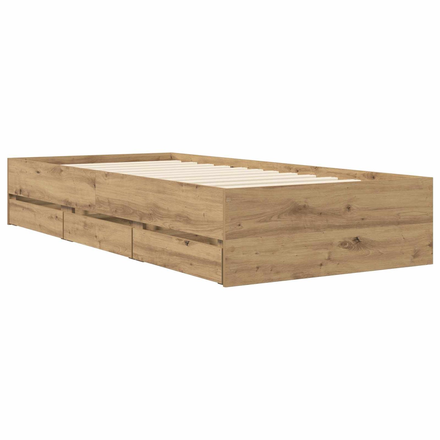Bed Frame with Storage Artisian Oak 80 x 200 cm Engineered Wood