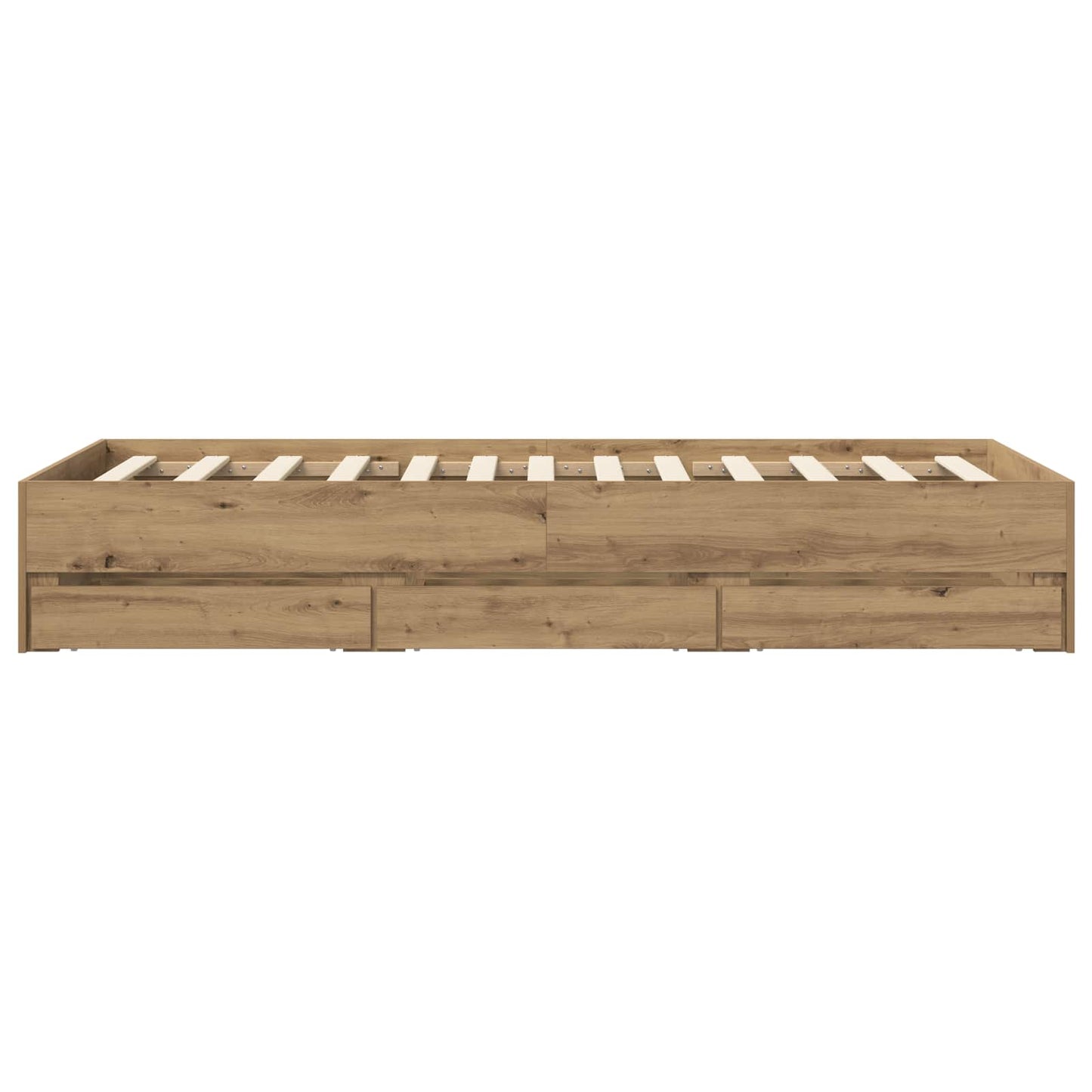 Bed Frame with Storage Artisian Oak 80 x 200 cm Engineered Wood