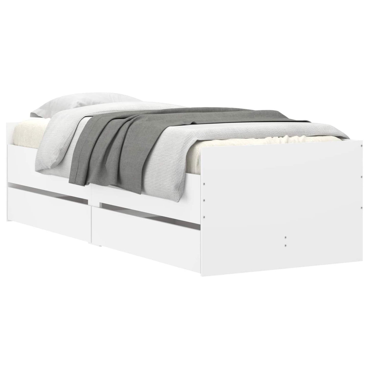Bed Frame with Storage White 80 x 200 cm Engineered Wood