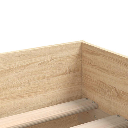 Bed Frame with Storage Sonoma Oak 80 x 200 cm Engineered Wood
