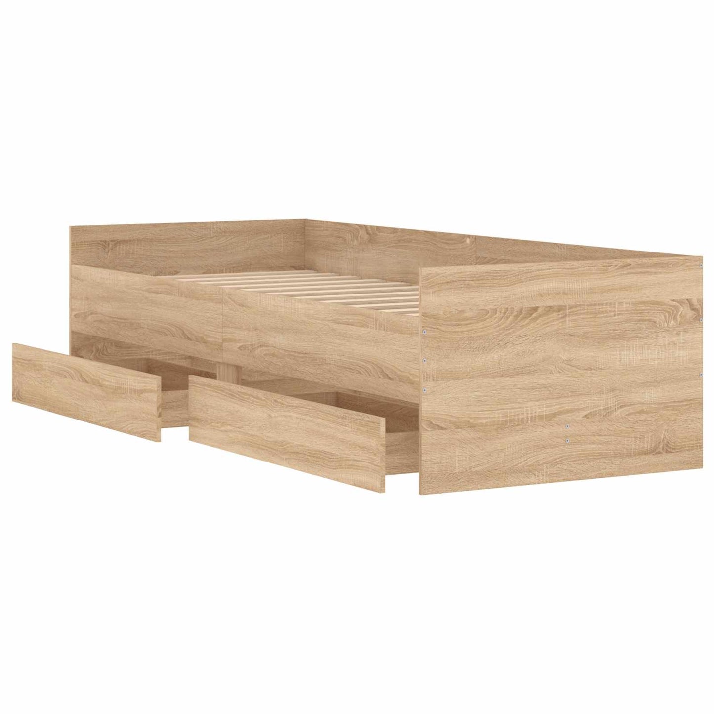 Bed Frame with Storage Sonoma Oak 80 x 200 cm Engineered Wood