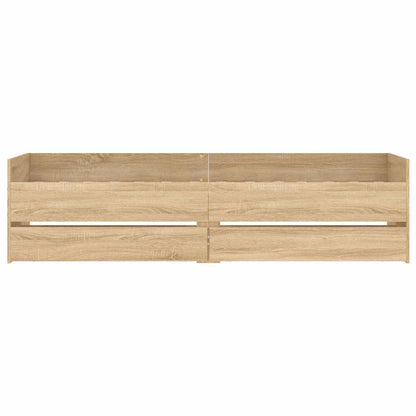 Bed Frame with Storage Sonoma Oak 80 x 200 cm Engineered Wood