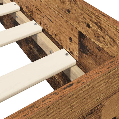 Bed Frame with Storage Old Wood 80 x 200 cm Engineered Wood