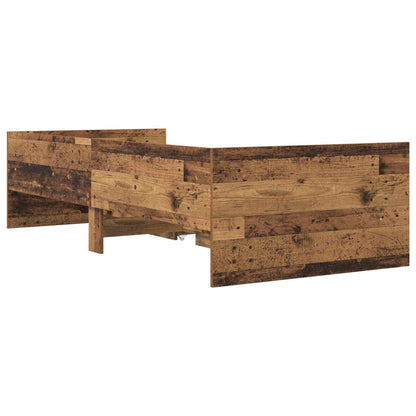 Bed Frame with Storage Old Wood 80 x 200 cm Engineered Wood