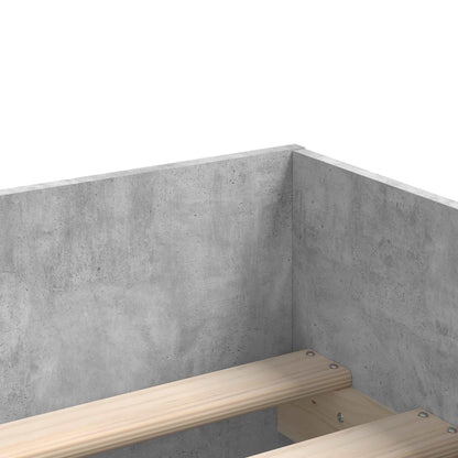 Bed Frame with Storage Grey Sonoma 80 x 200 cm Engineered Wood