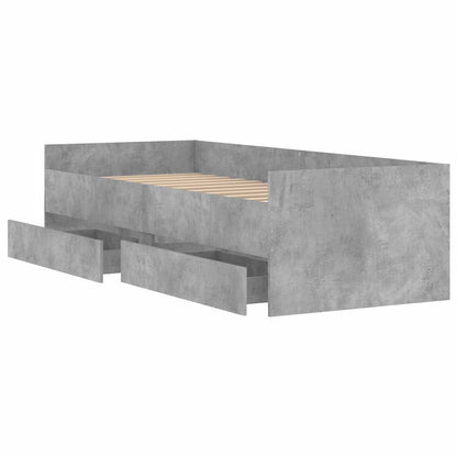 Bed Frame with Storage Grey Sonoma 80 x 200 cm Engineered Wood