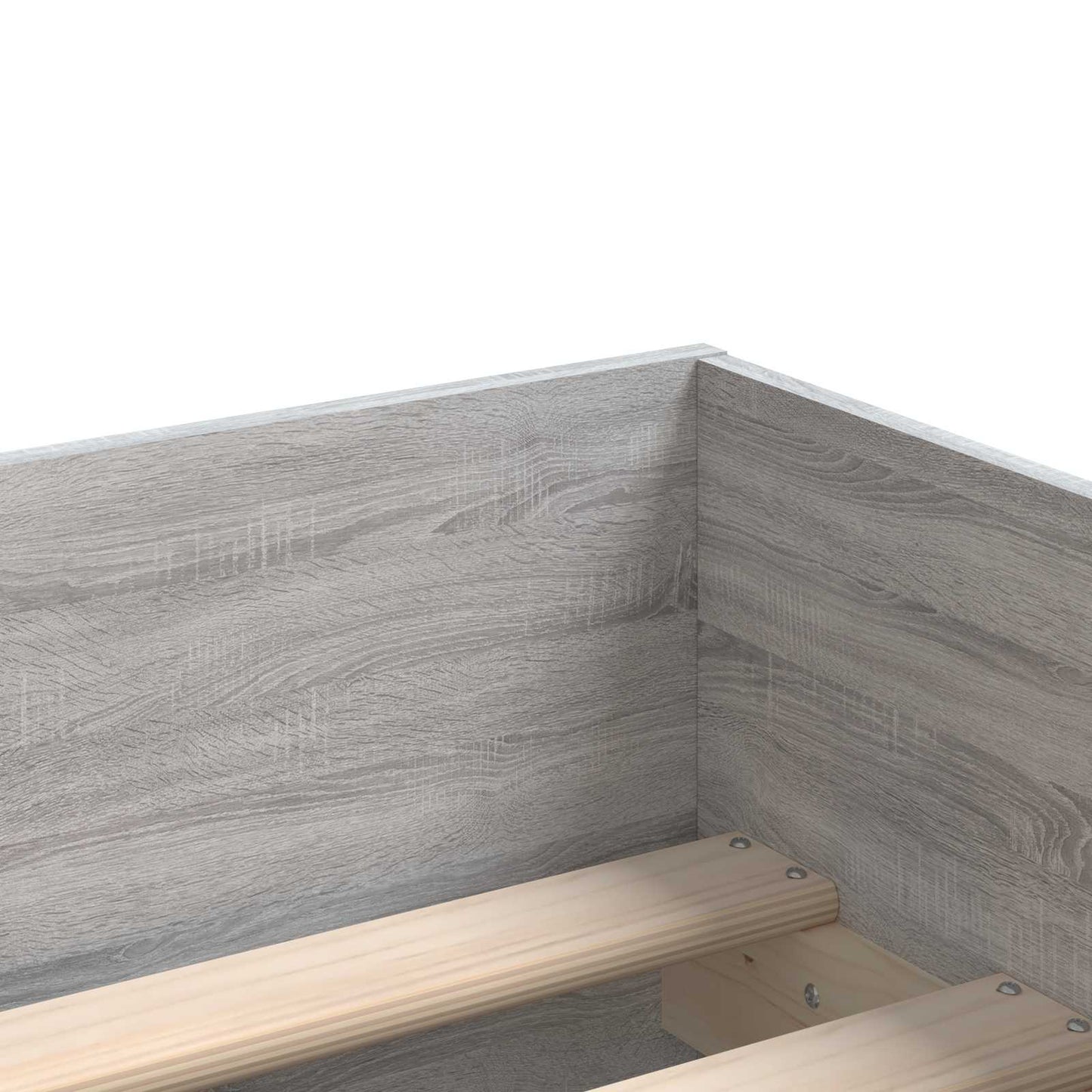 Bed Frame with Storage Concrete Grey 80 x 200 cm