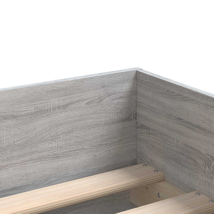 Bed Frame with Storage Concrete Grey 80 x 200 cm