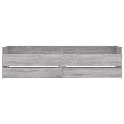 Bed Frame with Storage Concrete Grey 80 x 200 cm