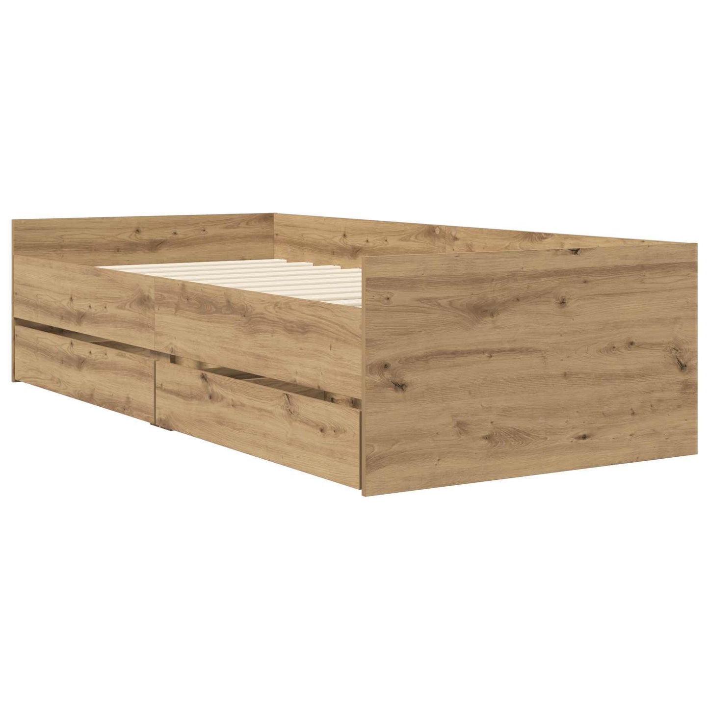 Bed Frame with Storage Artisian Oak 80 x 200 cm Engineered Wood