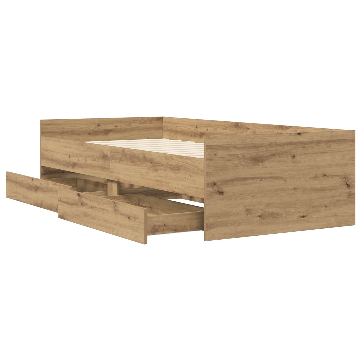 Bed Frame with Storage Artisian Oak 80 x 200 cm Engineered Wood