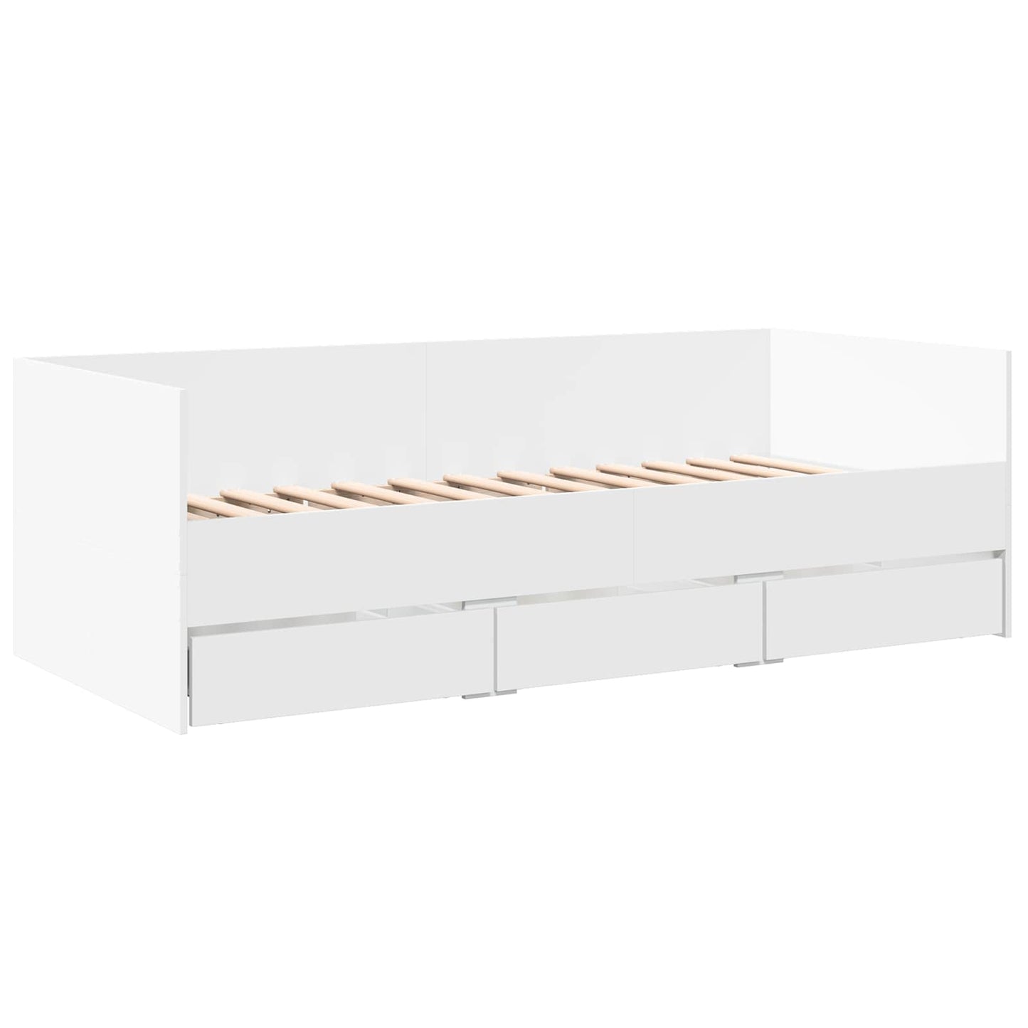 Bed Frame with Storage White 80 x 200 cm Engineered Wood