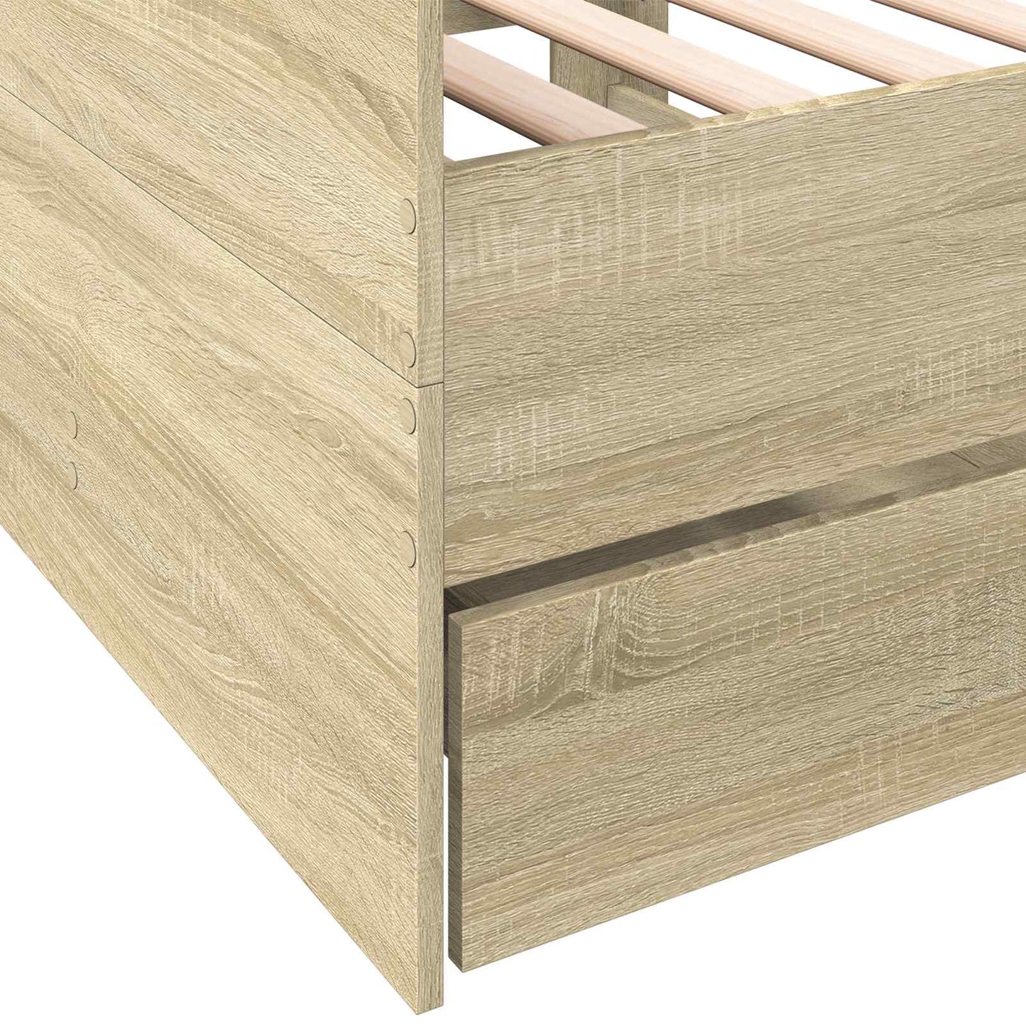 Bed Frame with Storage Sonoma Oak 80 x 200 cm Engineered Wood