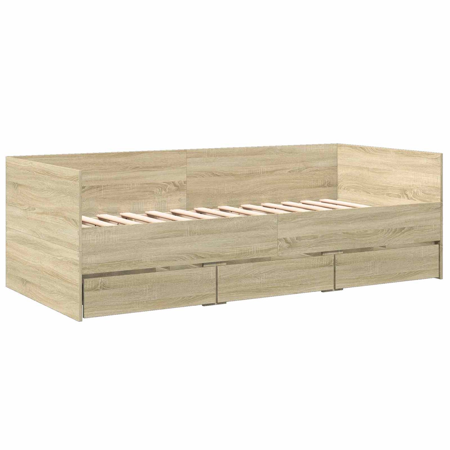 Bed Frame with Storage Sonoma Oak 80 x 200 cm Engineered Wood