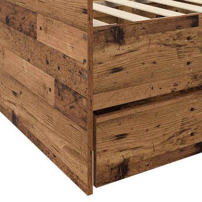 Bed Frame with Storage Old Wood 80 x 200 cm Engineered Wood