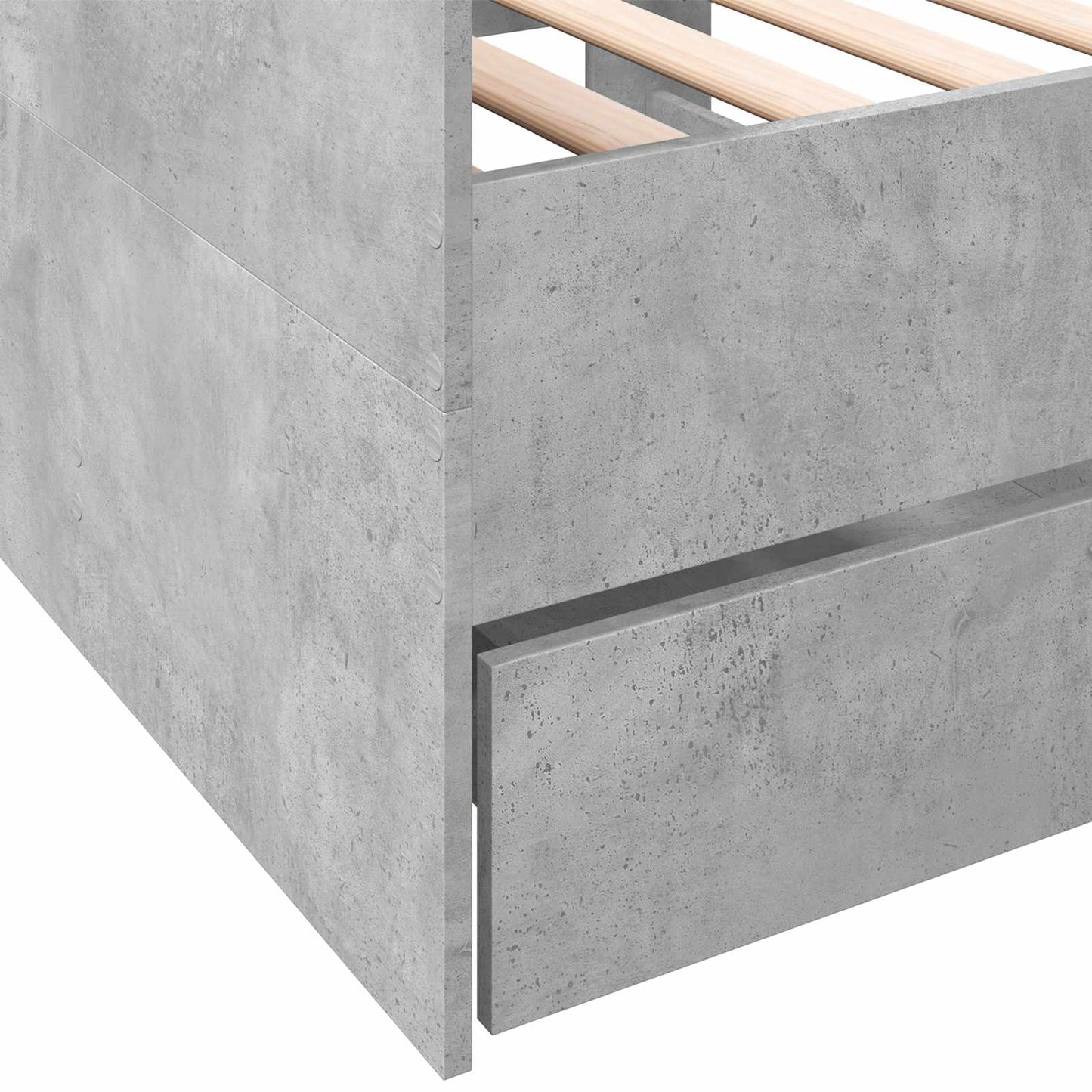 Bed Frame with Storage Concrete Grey 80 x 200 cm