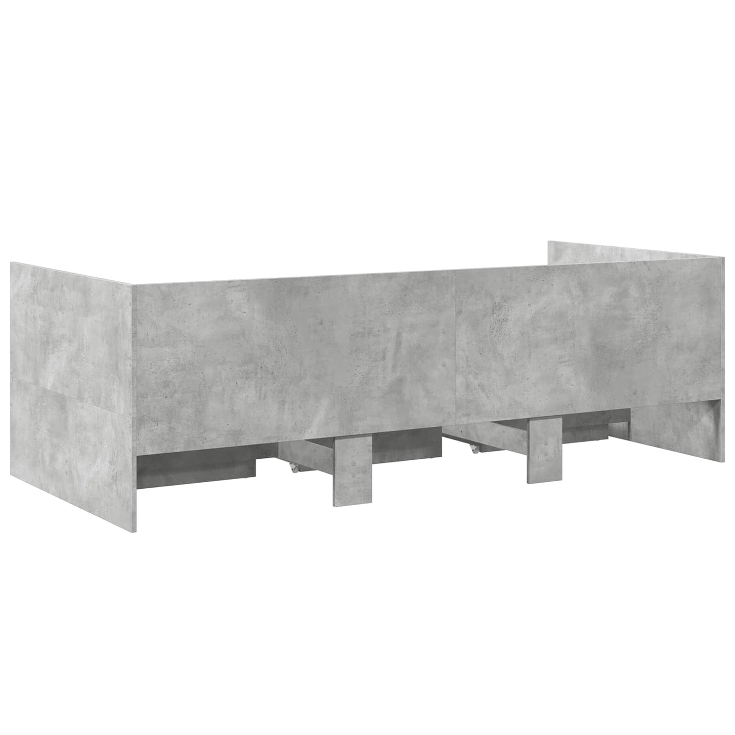 Bed Frame with Storage Concrete Grey 80 x 200 cm