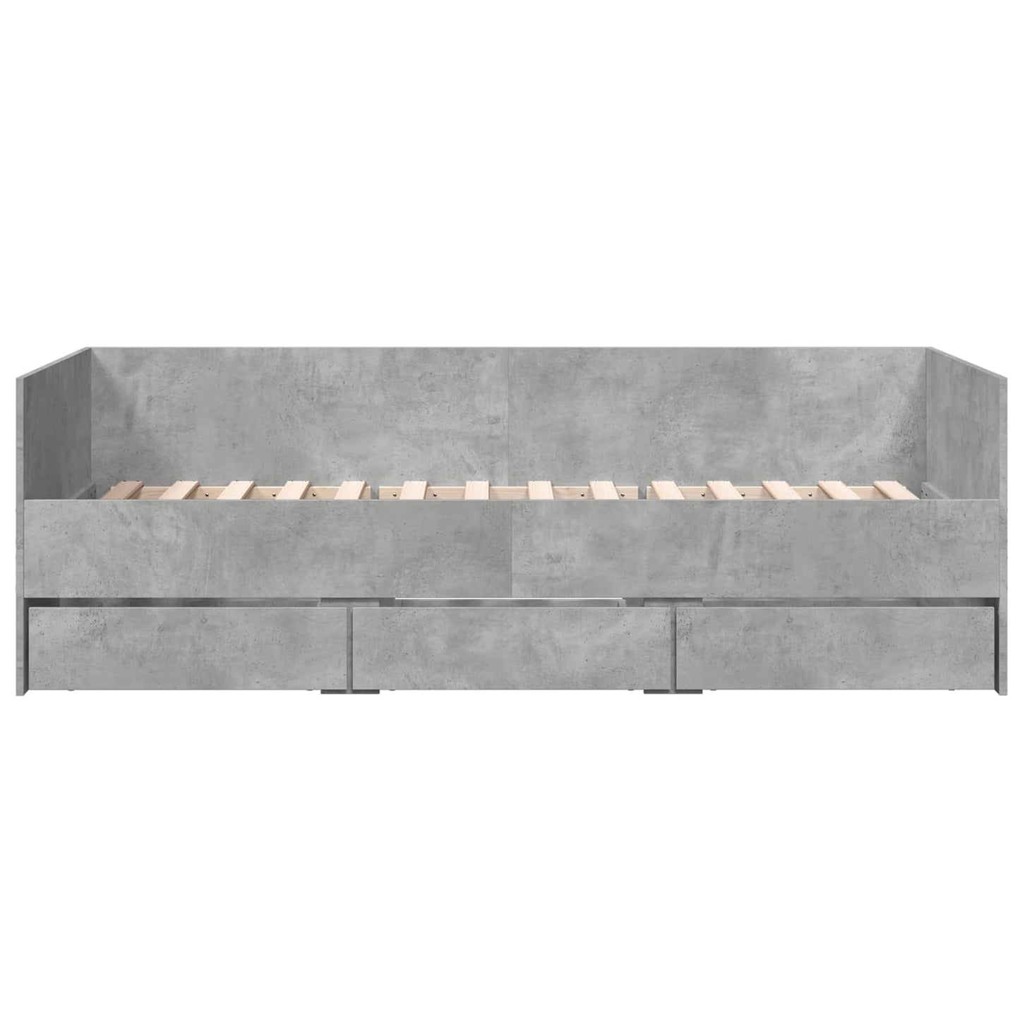 Bed Frame with Storage Concrete Grey 80 x 200 cm