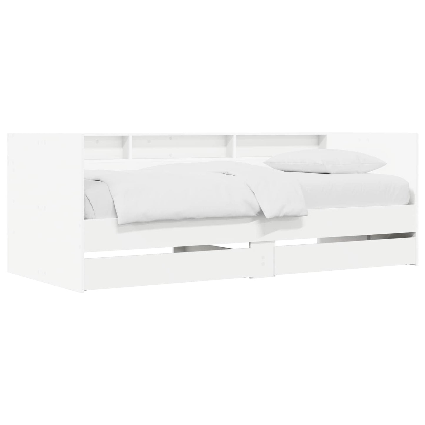 Bed Frame with Storage White 80 x 200 cm Engineered Wood