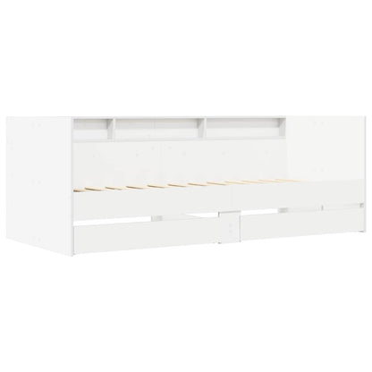 Bed Frame with Storage White 80 x 200 cm Engineered Wood