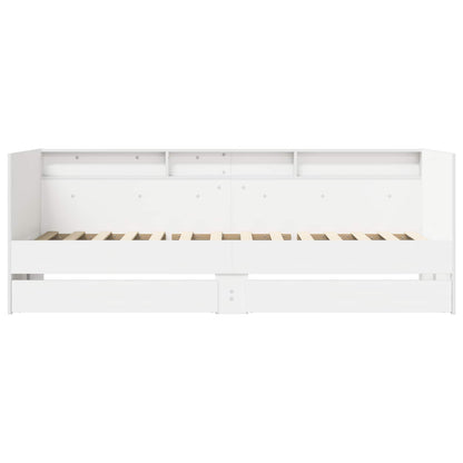 Bed Frame with Storage White 80 x 200 cm Engineered Wood