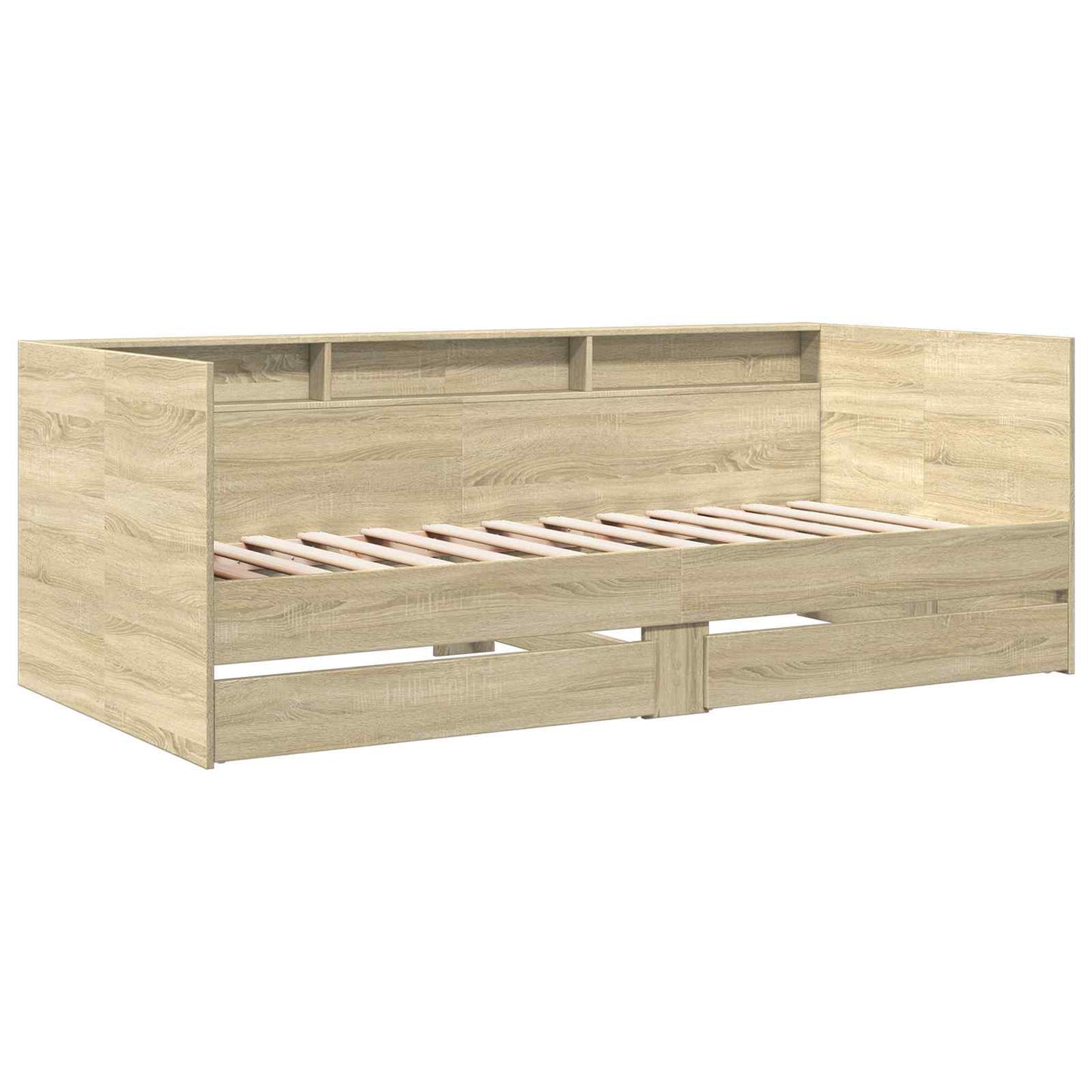 Bed Frame with Storage Sonoma Oak 80 x 200 cm Engineered Wood