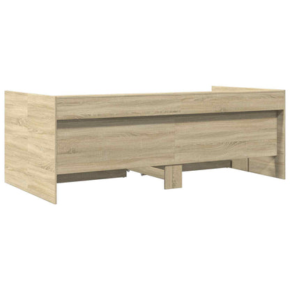 Bed Frame with Storage Sonoma Oak 80 x 200 cm Engineered Wood