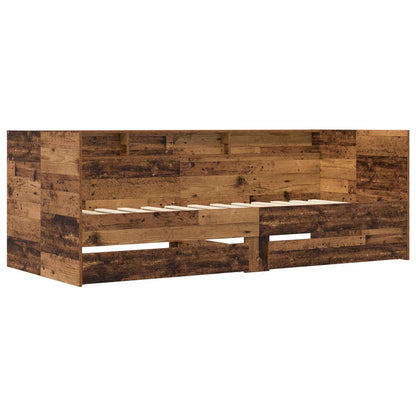 Bed Frame with Storage Old Wood 80 x 200 cm Engineered Wood