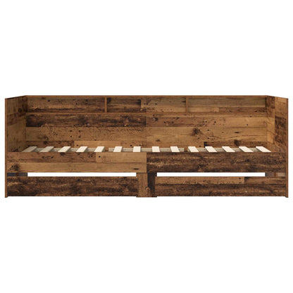 Bed Frame with Storage Old Wood 80 x 200 cm Engineered Wood