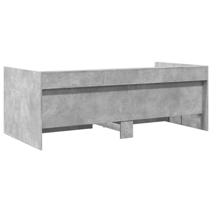 Bed Frame with Storage Concrete Grey 80 x 200 cm