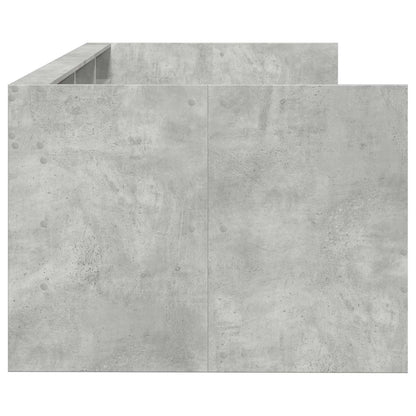 Bed Frame with Storage Concrete Grey 80 x 200 cm