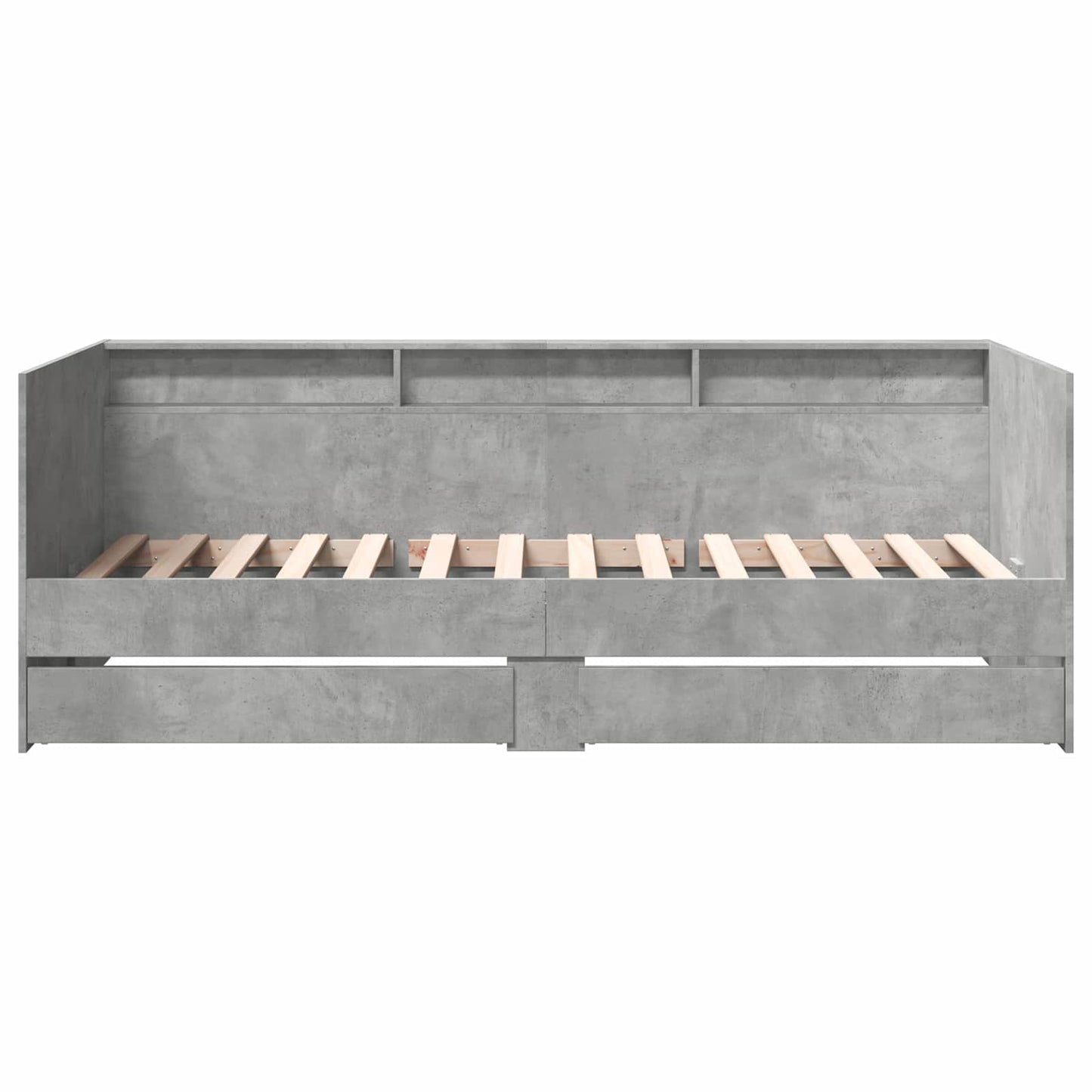 Bed Frame with Storage Concrete Grey 80 x 200 cm