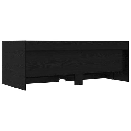 Bed Frame with Storage Black Oak 80 x 200 cm Engineered Wood
