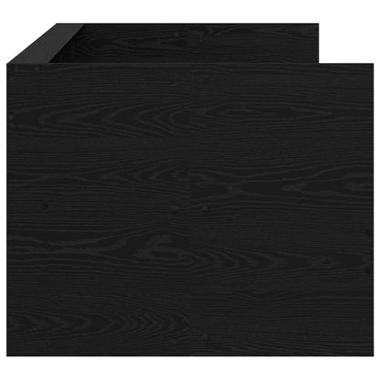 Bed Frame with Storage Black Oak 80 x 200 cm Engineered Wood