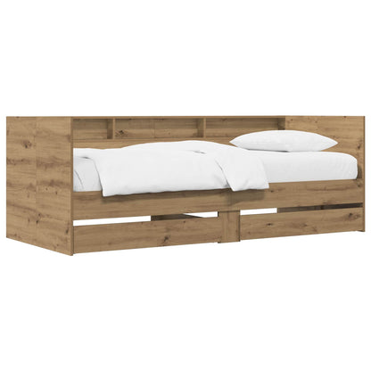Bed Frame with Storage Artisian Oak 80 x 200 cm Engineered Wood