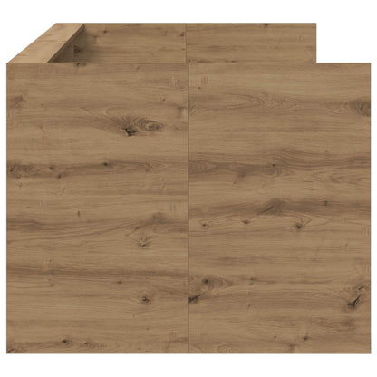 Bed Frame with Storage Artisian Oak 80 x 200 cm Engineered Wood