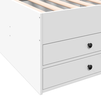 Bed Frame with Storage White 80 x 200 cm Engineered Wood
