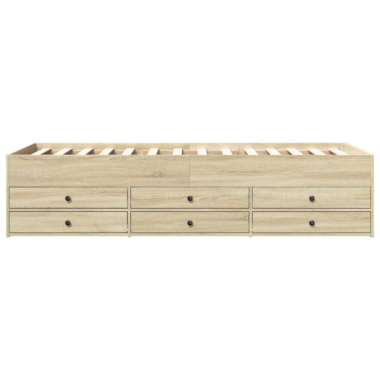 Bed Frame with Storage Sonoma Oak 80 x 200 cm Engineered Wood