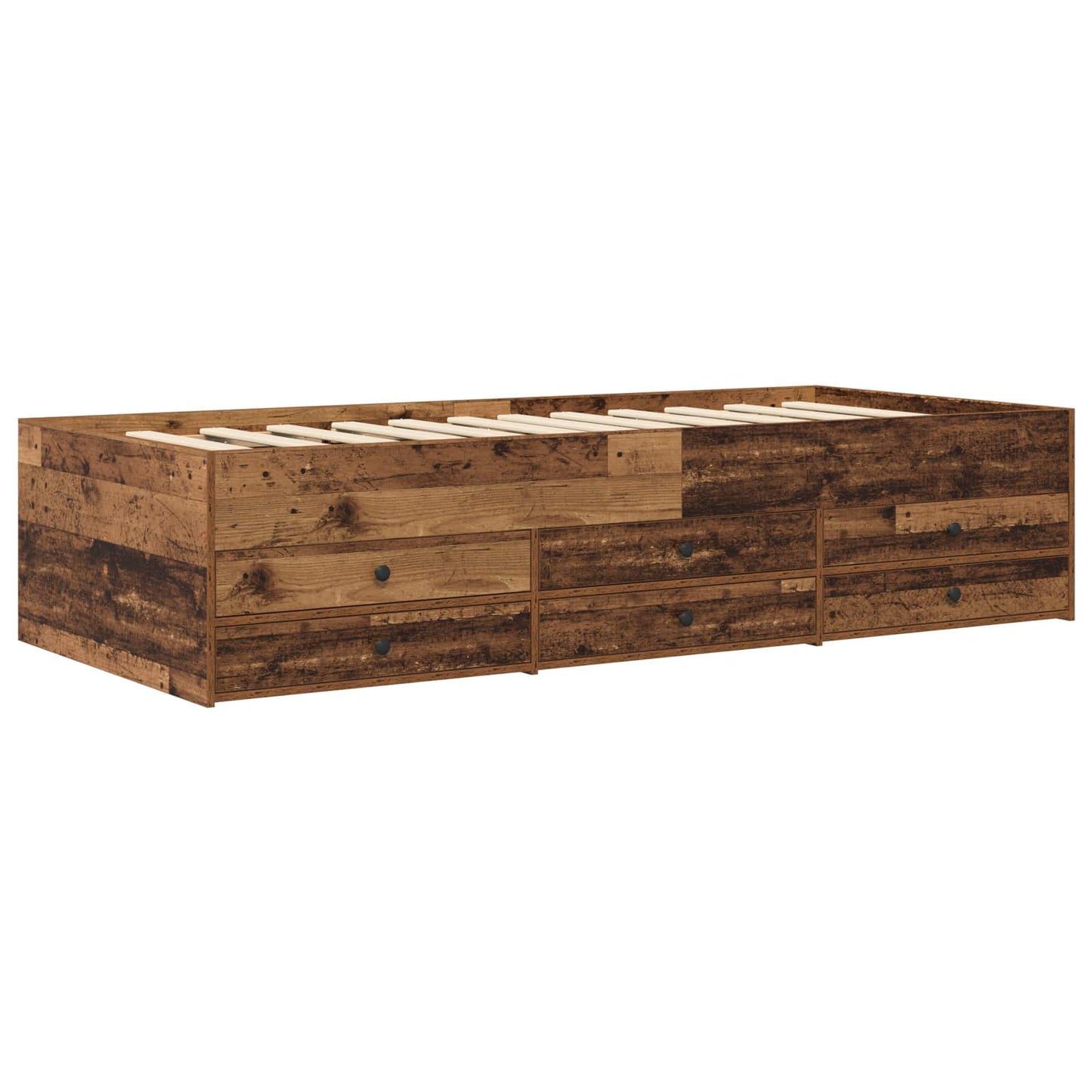Bed Frame with Storage Old Wood 80 x 200 cm Engineered Wood