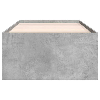 Bed Frame with Storage with Drawer Concrete Grey 80 x 200 cm