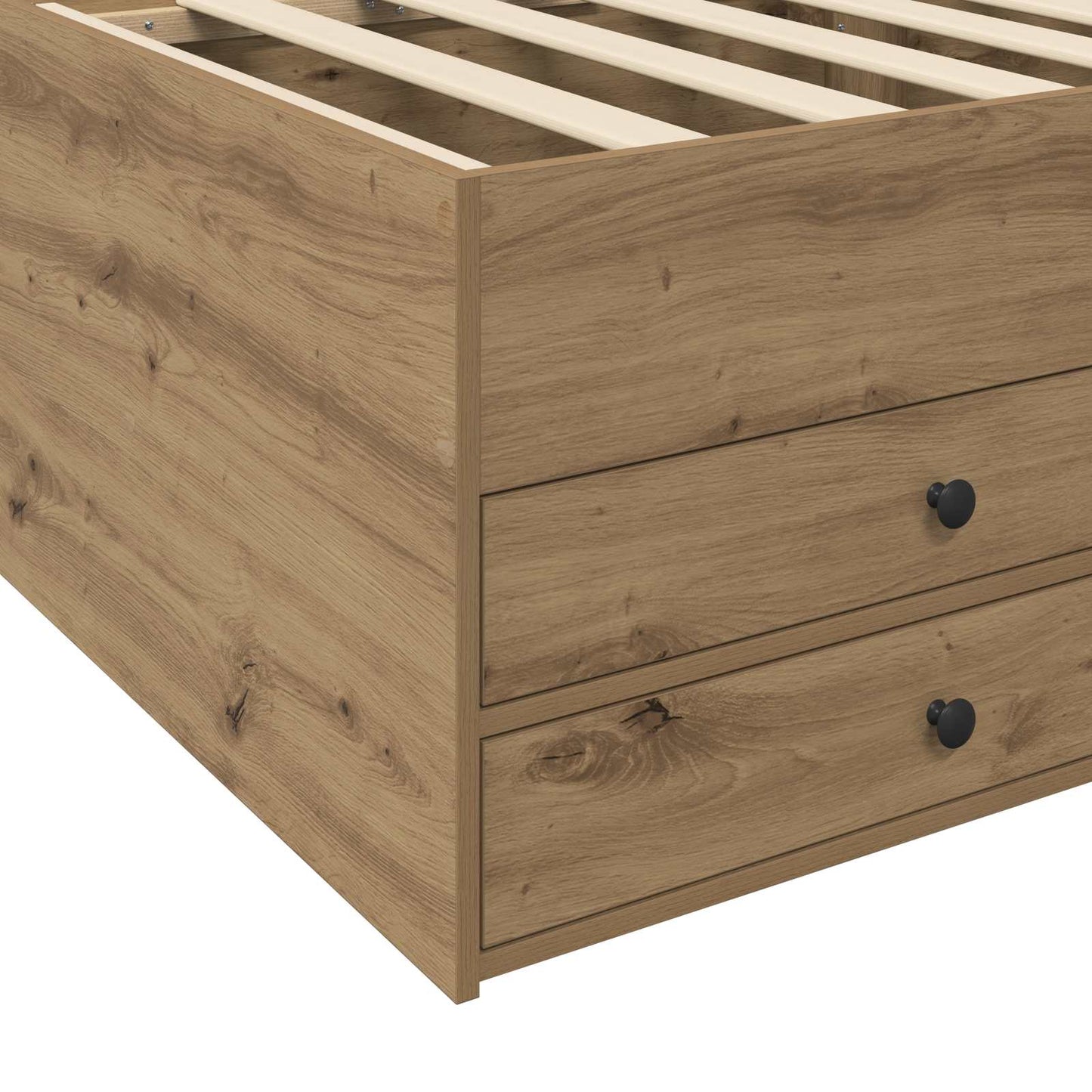 Bed Frame with Storage Artisian Oak 80 x 200 cm Engineered Wood