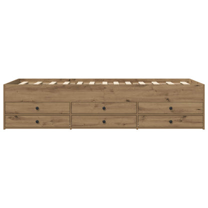 Bed Frame with Storage Artisian Oak 80 x 200 cm Engineered Wood