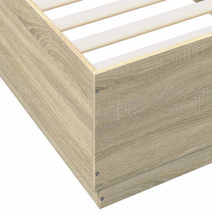 Bed Frame Sonoma Oak 80 x 200 cm Engineered Wood