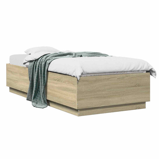 Bed Frame Sonoma Oak 80 x 200 cm Engineered Wood