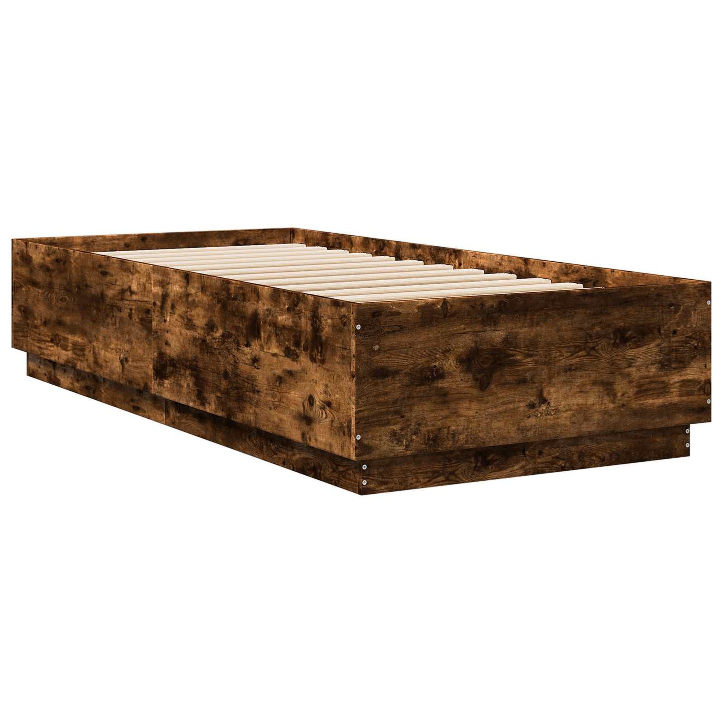 Bed Frame Smoked Oak 80 x 200 cm Engineered Wood