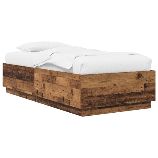 Bed Frame Old Wood 80 x 200 cm Engineered Wood