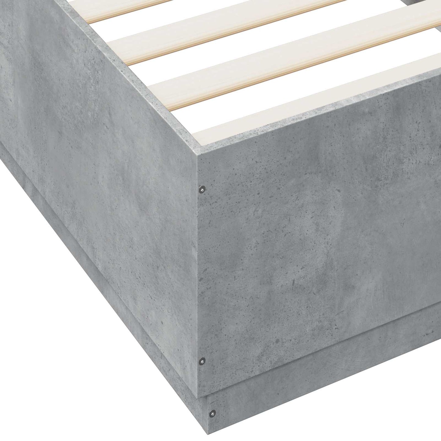 Bed Frame Concrete Grey 80 x 200 cm Engineered Wood