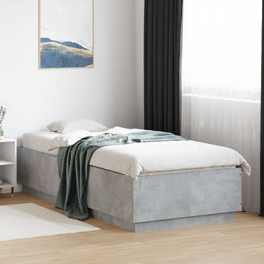 Bed Frame Concrete Grey 80 x 200 cm Engineered Wood